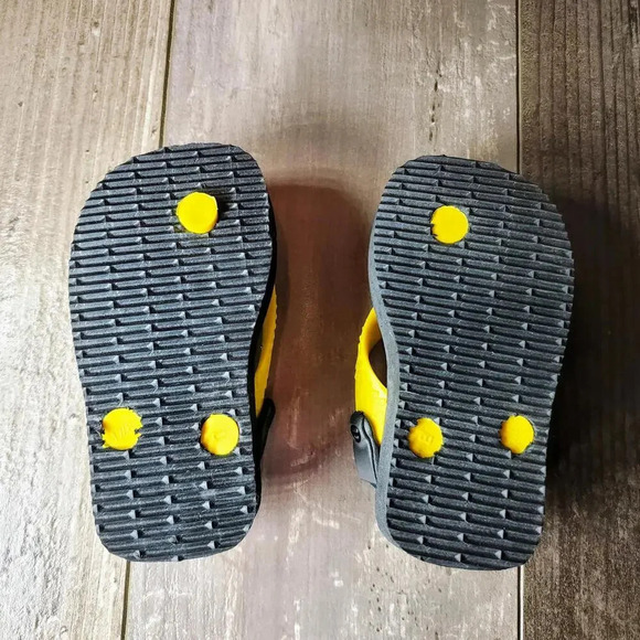 Havaianas Baby Heroes Yellow BATMAN Sandals Flip Flops Infact Size 17-18 4C NWOT - Picture 10 of 12